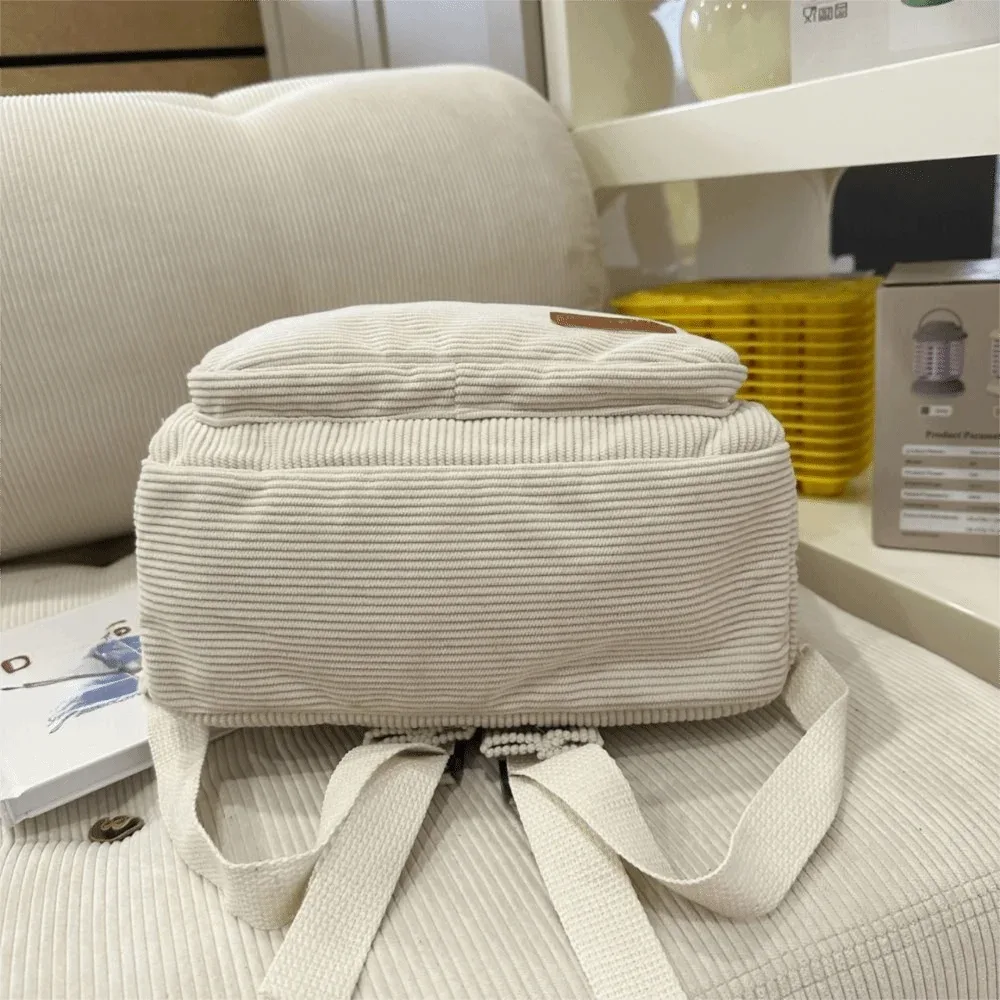 sac à dos chat de dessin animé mignon et léger en velours côtelé imprimé multicolore, idéal pour étudiants, cadeau parfait