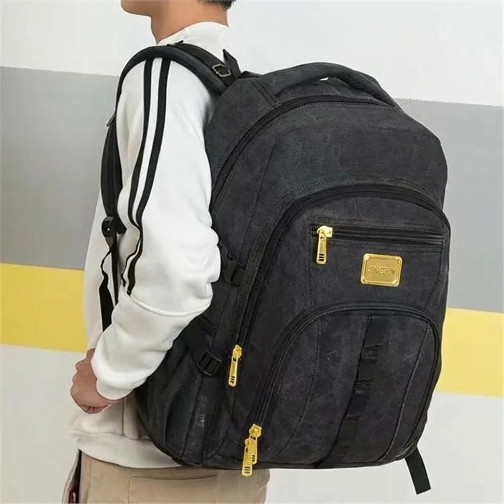 sac à dos de voyage de haute qualité, grande capacité, 50l, sac d'école épaissi, résistant à l'usure, sac à bandoulière pour hommes, extérieur