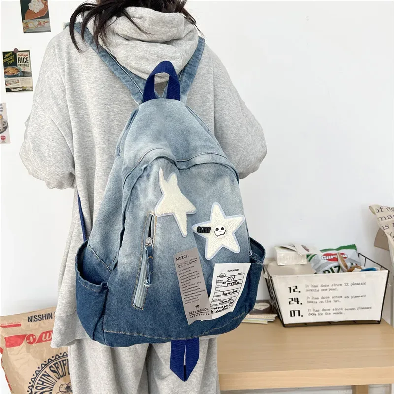 sac à dos étoile de cowboy dégradé pour collégiens, voyage partout, grande capacité