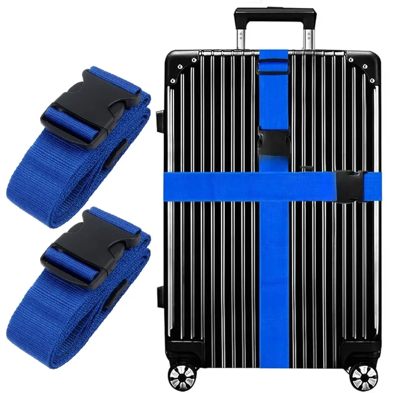 sangles de bagages durables antivol, 2 pièces, ceintures de valise de voyage aux couleurs vives, sangles de bagages réglables, accessoire de bagages de voyage