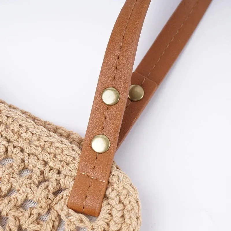 2 ensembles de sangles de sac faites à la main en cuir pu, poignées de remplacement pour sacs tissés à la mode, accessoires de bricolage, sangles fourre-tout pour sac à main à bandoulière