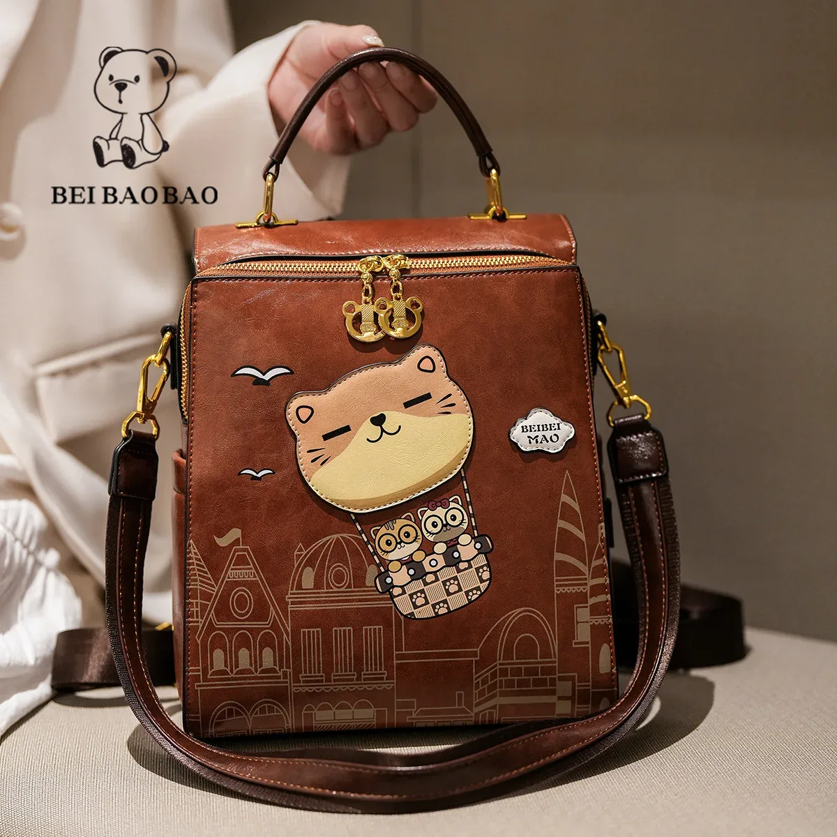 nouveau sac à dos en cuir souple pour femmes sac à dos d'étudiant sac à bandoulière multifonctionnel de haute qualité pour femmes sac de banlieue