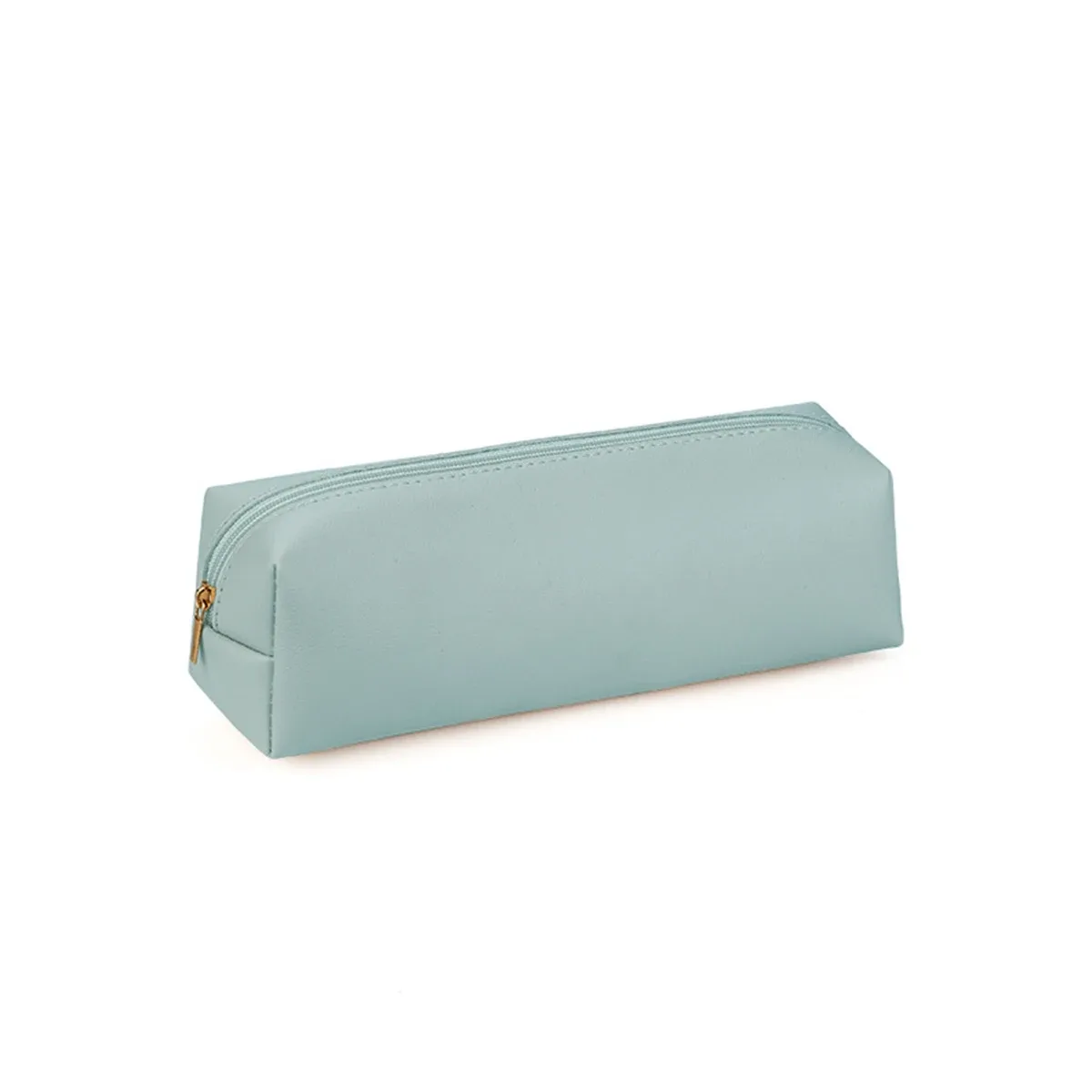 étui à crayons de bureau en cuir pu personnalisé avec initiales, organisateur de pinceaux de maquillage, sac de rangement pour maquillage