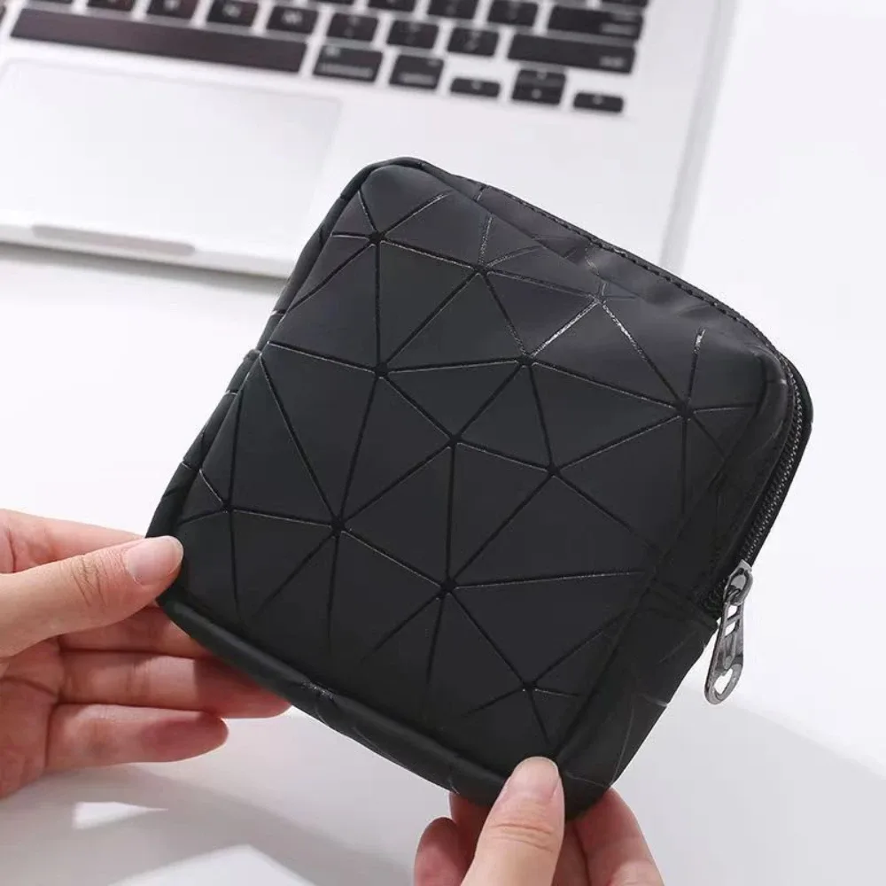 sac de rangement pour serviettes hygiéniques, sac d'époque féminin étanche en cuir avec fermeture éclair pour adolescentes femmes, petite poudre de maquillage, portefeuille