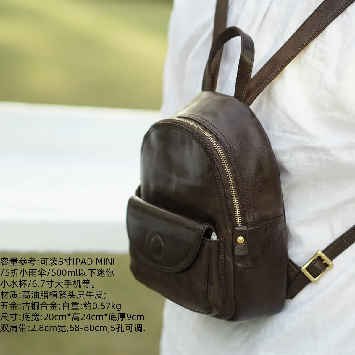 mode décontracté à la main première couche peau de vache femmes petit sac à dos week-end voyage en plein air vintage luxe en cuir véritable sac à dos