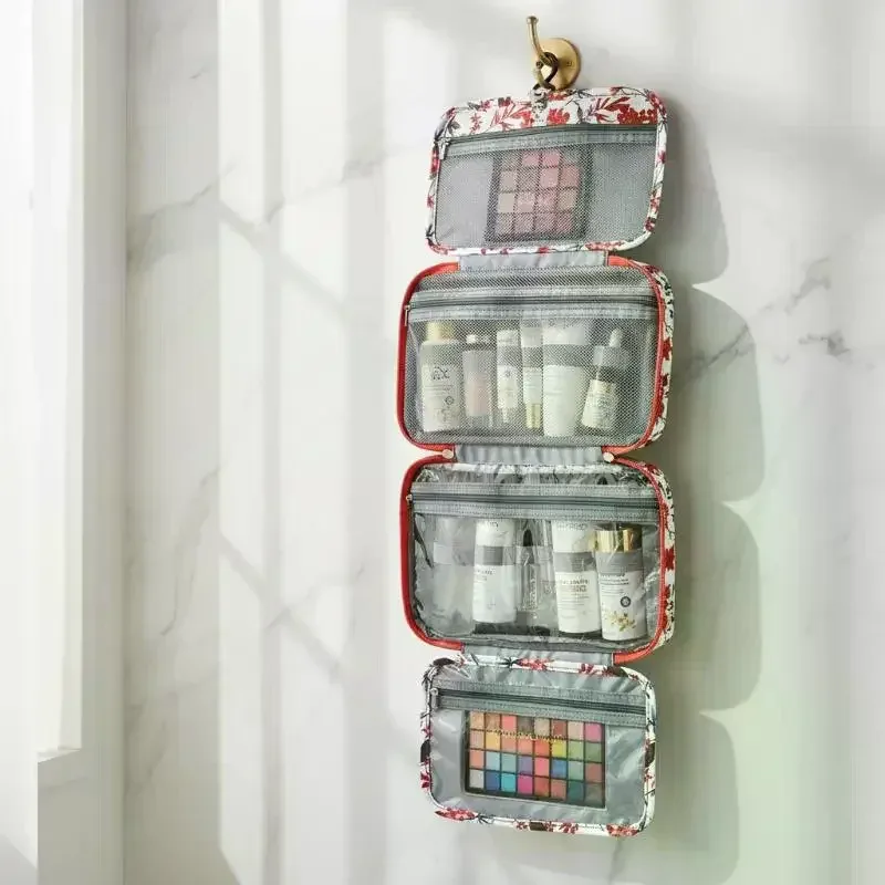 trousse de toilette suspendue pliable grande capacité pour hommes et femmes – kit de voyage polyvalent pour la maison, l'extérieur et les affaires