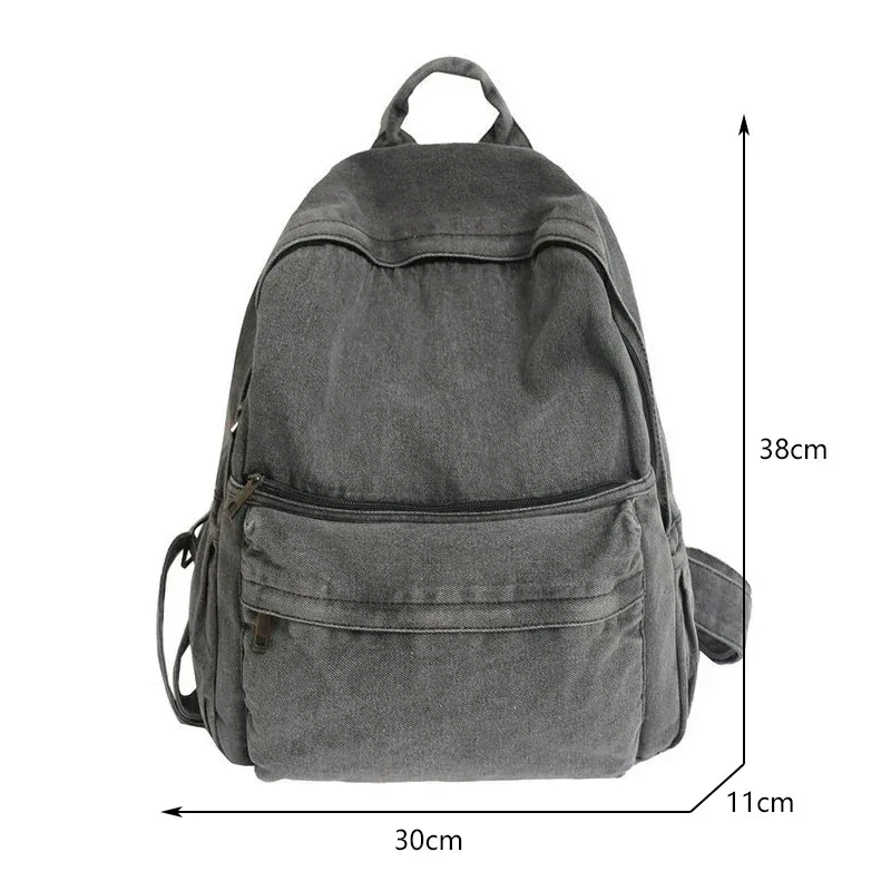 nouveau sac à dos en denim gris pour femmes, sac à bandoulière pour loisirs et voyages, cartable à la mode pour garçons et filles, mochila