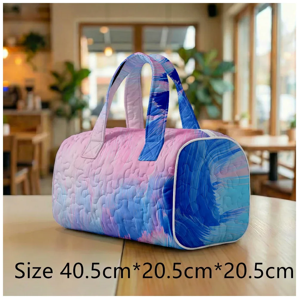 sac fourre-tout matelassé tendance pour femme, imprimé tie-dye aquarelle, sac à bandoulière bohème chic pour la plage, les voyages, la gym, le camping, bagage à main