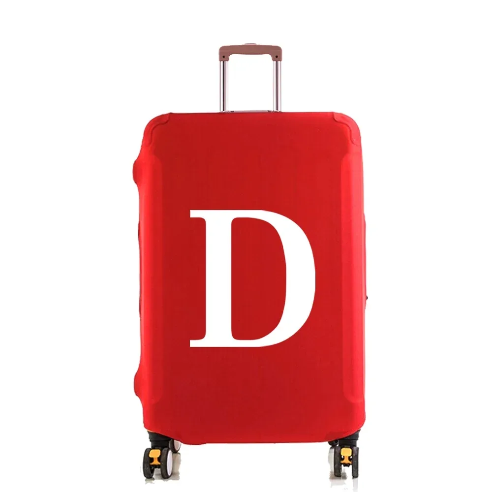 housse de protection pour bagages, élastique, anti-poussière, à la mode, pour valise à roulettes de 18 à 28 pouces, 26 lettres blanches imprimées