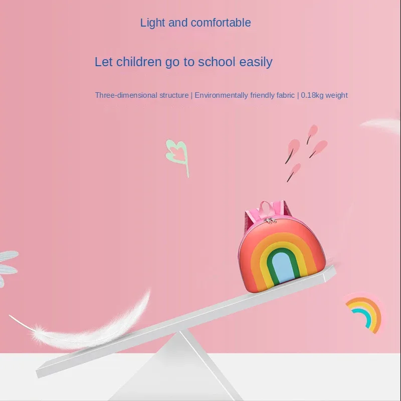 sac à dos arc-en-ciel pour enfant de 3 à 5 ans, cartable de maternelle, nouvelle version coréenne, 2023