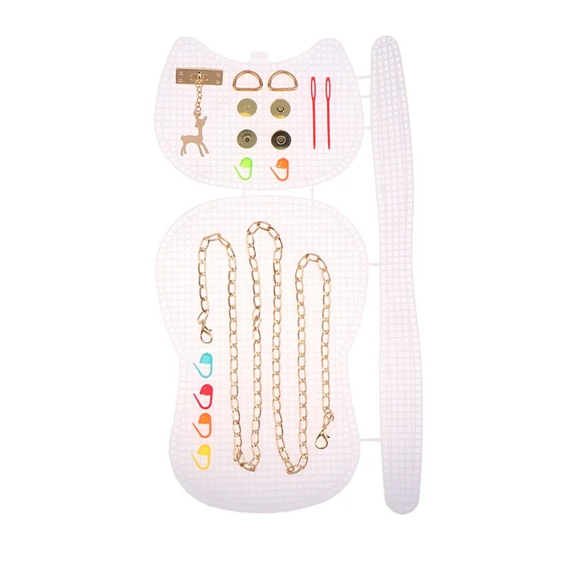 kit de tissage en maille plastique pour sac diy, accessoire de filet pour sac à main, fournitures pour la fabrication artisanale de sacs fourre-tout et sacs à bandoulière
