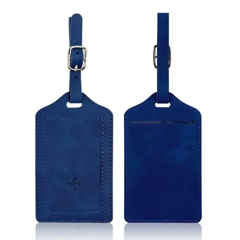 étiquette de bagage en cuir universelle pour hommes et femmes, étiquettes d'embarquement portables, accessoires de voyage, mode