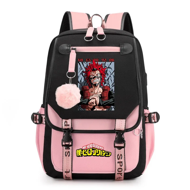 sac à dos d'étudiant imprimé my hero academia, léger et décontracté, pour filles, pour l'école et les voyages