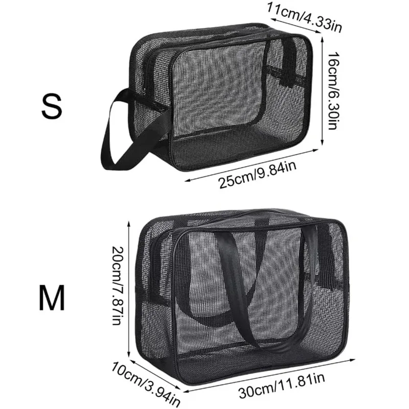 caddie de douche en maille à double fermeture éclair, fourre-tout original, sac de rangement de cosmétiques, sac de douche multifonctionnel de grande capacité, 2026