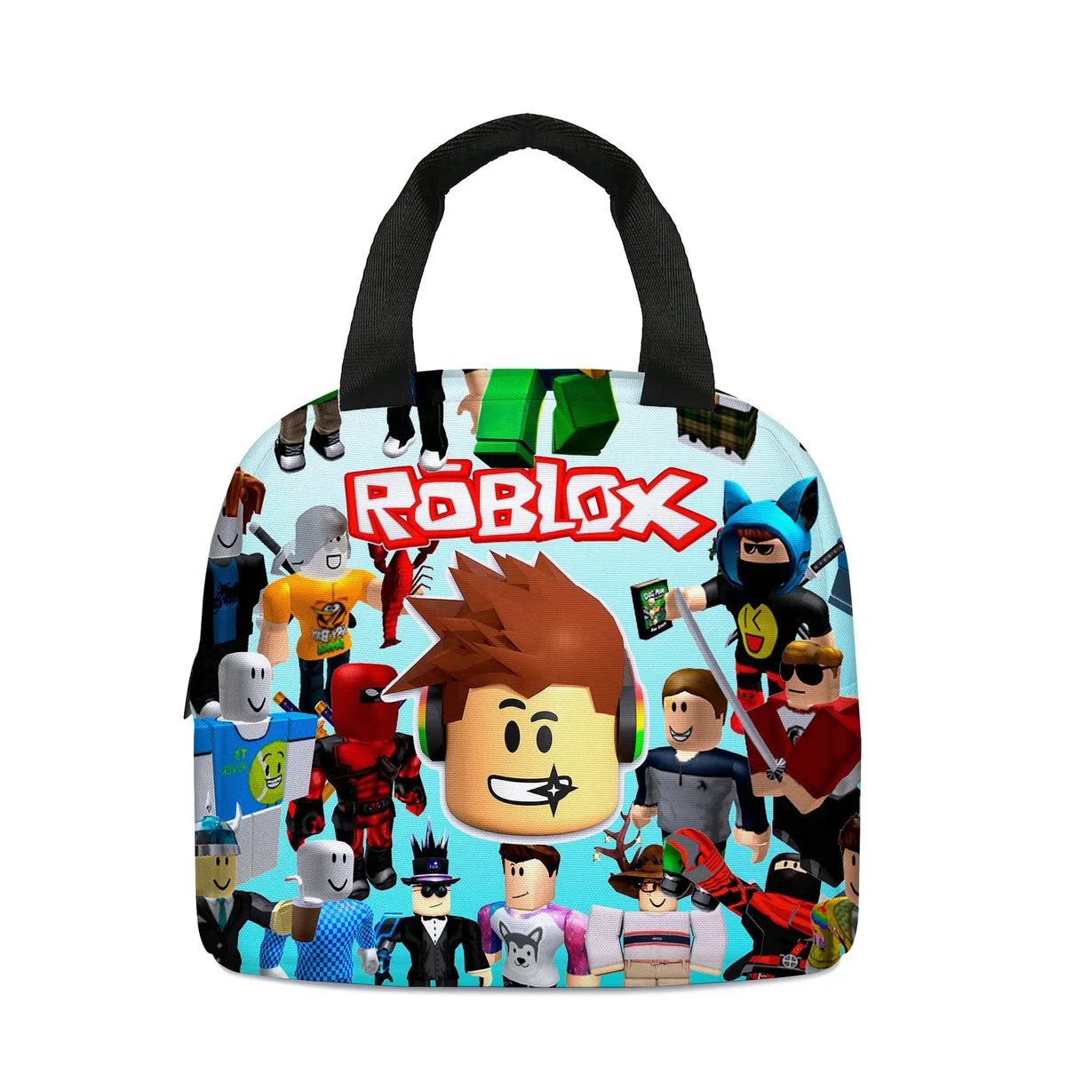 ensemble de 3 pièces : sac à dos scolaire, sac à déjeuner et trousse à crayons sur le thème de roblox, dessin animé et anime – cadeau d'anniversaire pour étudiant