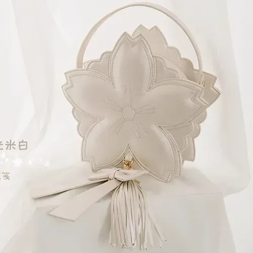 original rose sakura sac doux fille femmes sakura forme cuir fourre-tout sac à main fée lolita bandoulière sacs à dos
