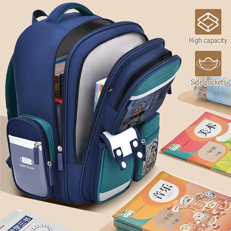 sac à dos d'école primaire pour garçon et fille, cartable de dessin animé pour écolier de 1 à 6 ans, nouvelle collection