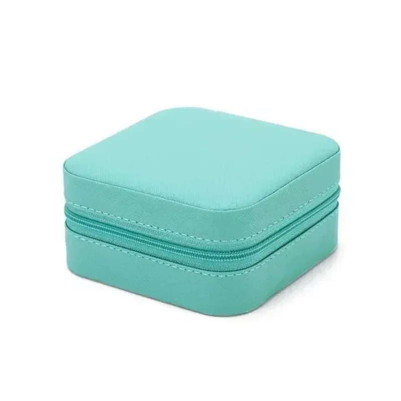 mini boîte de rangement pour bijoux, portable, pour voyages en famille, boîte de rangement pour boucles d'oreilles et colliers, organisateur de bagues pour femmes, boîte de présentation en cuir pu
