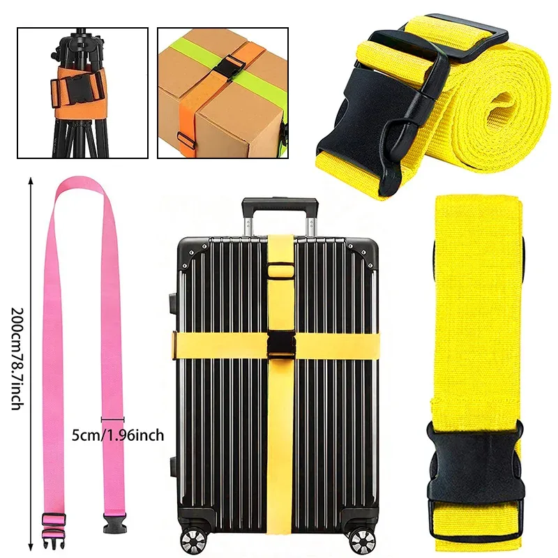 sangle de bagage de voyage réglable avec cadenas à combinaison, ceinture de sécurité antivol pour bagages, sangle de fixation pour l'emballage