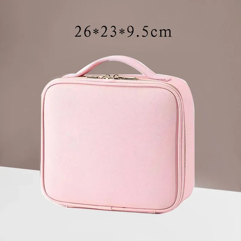sac à cosmétiques en cuir pu imperméable, sac de rangement professionnel de grande capacité, sac à main de maquillage, trousse de toilette de voyage pour femmes