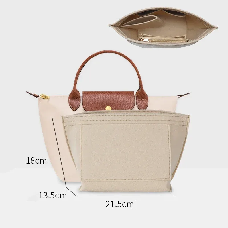 organisateur de sac pour longchamp, petit fourre-tout, rangement et finition de sac timide, doublure de sac intérieur