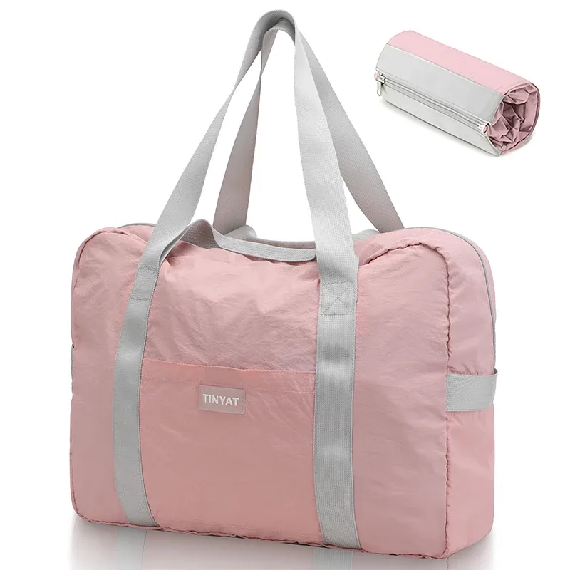 tinyat-grand sac de voyage pliable pour femme, sac de sport et de fitness, sac à dos de cabine d'avion, bagage de grande taille, tendance 2024
