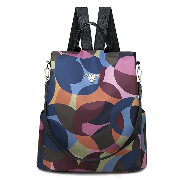sac à dos oxford étanche pour femmes, sac à dos antivol à la mode, sac d'école imprimé de haute qualité, grande capacité, 2024