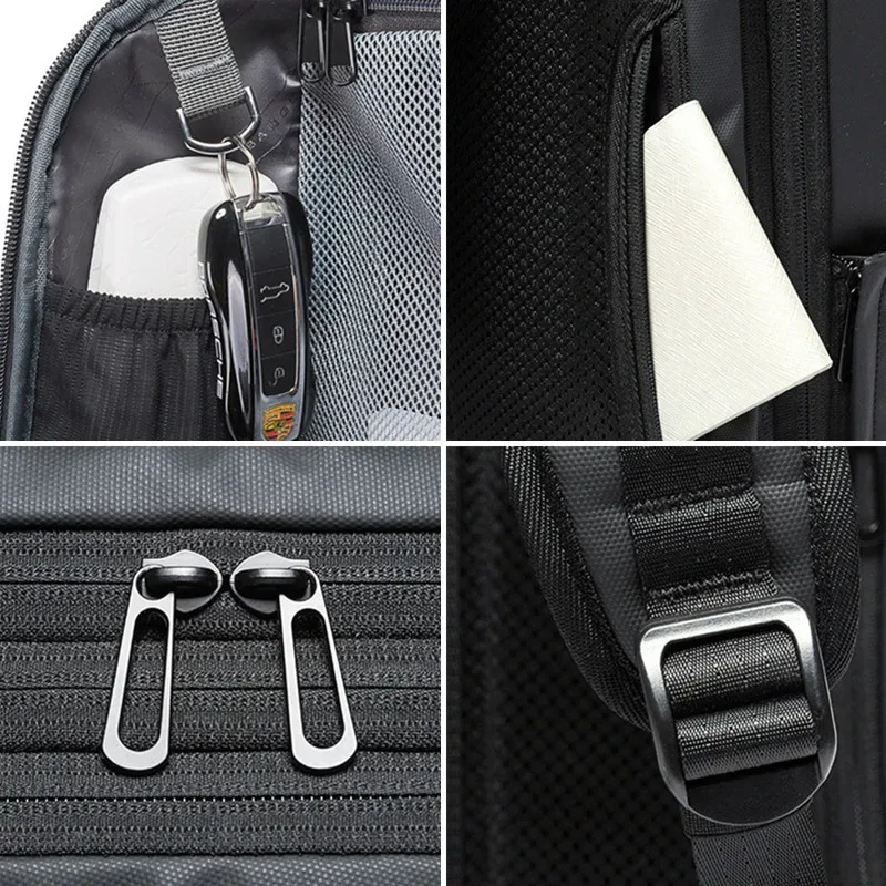 sacs à dos de style anglais pour hommes et femmes, sac à dos de voyage pour ordinateur portable, sac fourre-tout évolutif, grande capacité, antivol, bagages de luxe, 15.6"