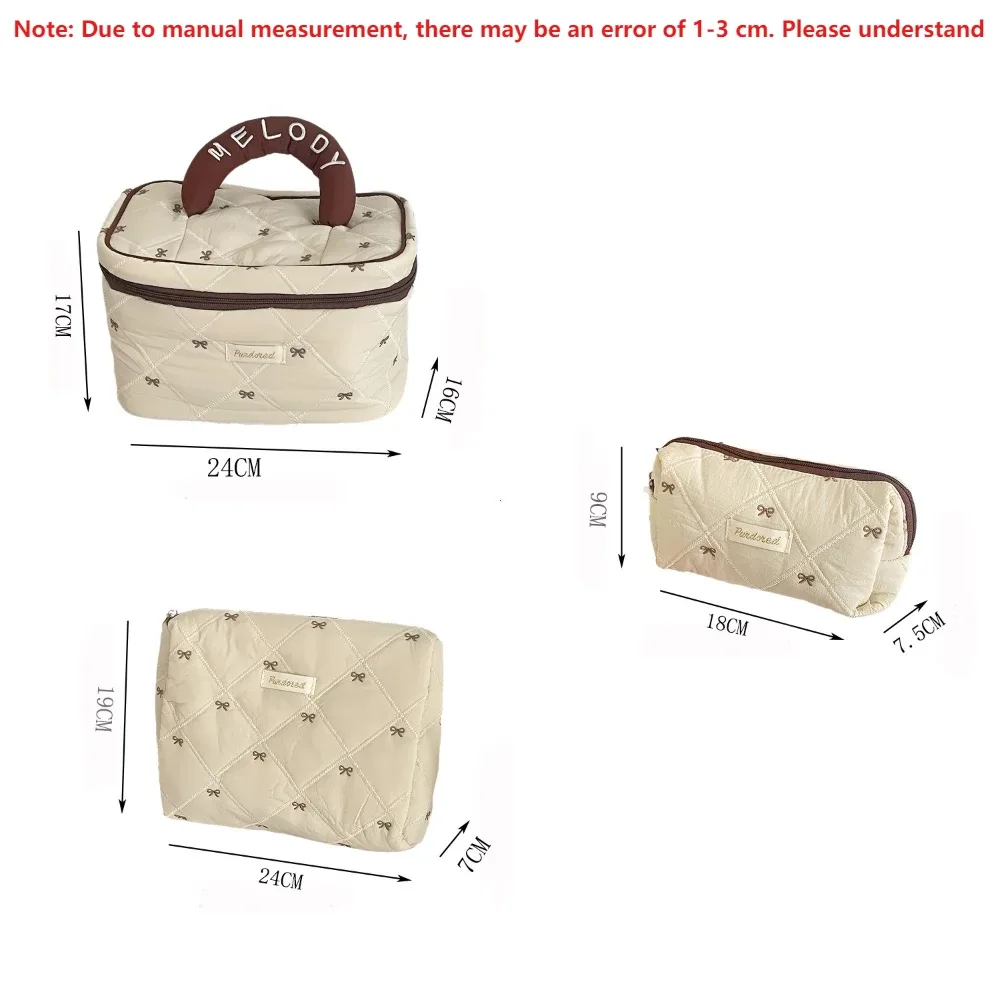 mode marron arc gâteau femmes maquillage sac à fermeture éclair grande capacité fourre-tout organisateur toilette cosmétique pochette dames maquillage sac à main 2025