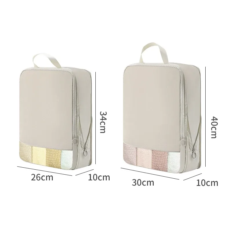 ensemble de 2 pièces, organisateur de voyage souple, sac de rangement, valise, cubes d'emballage, ensemble de bagages portables, vêtements, sous-vêtements, pochette de rangement compressible