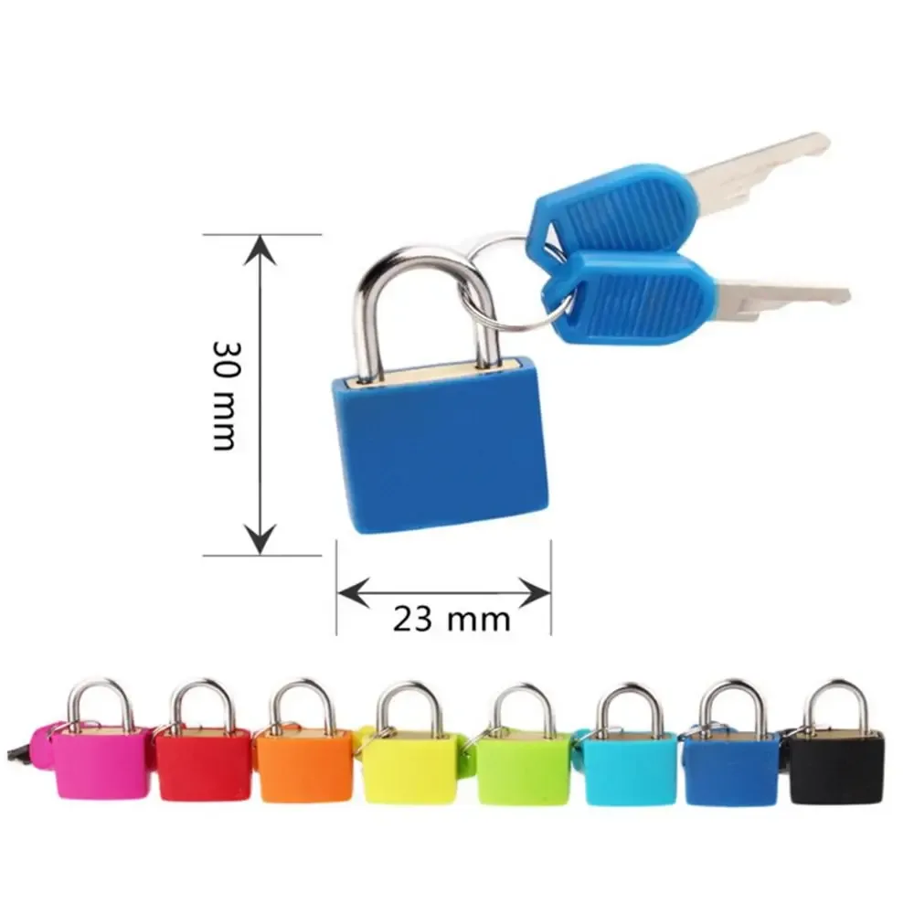mini cadenas de voyage 23 mm pour valise, porte de placard, sac à dos, petit bagage, avec 2 clés, idéal pour la maison et les décorations