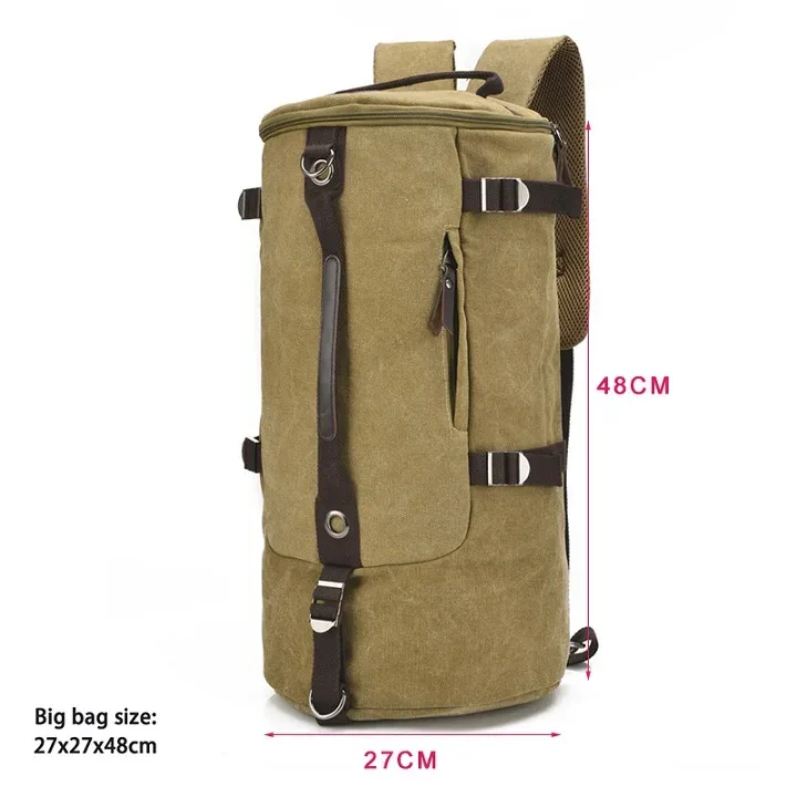 2025 haute qualité hommes sac toile sac à dos grande capacité homme sac de voyage alpinisme sac à dos de haute qualité 2 tailles sac à dos