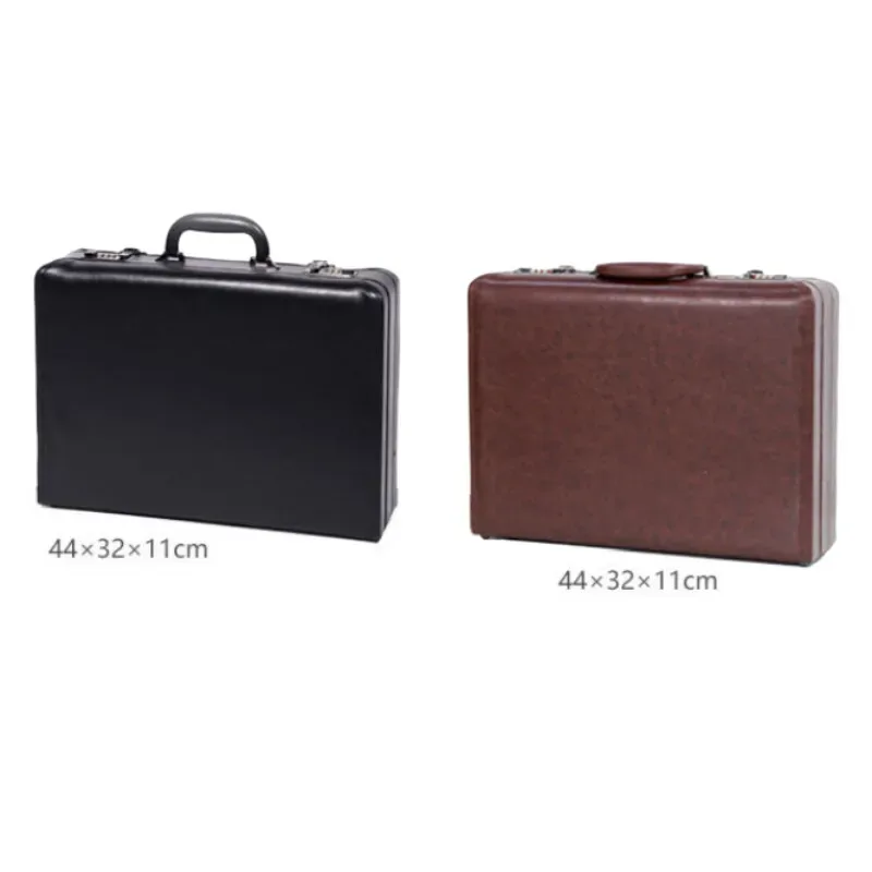 porte-documents d'affaires en cuir pu de qualité supérieure de style vintage avec verrouillage par mot de passe - sac pour ordinateur portable vintage pour hommes