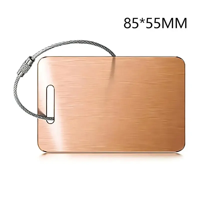 porte-clés en acier inoxydable durable anti-perte 1 pièce avec boucles en fil d'acier pour bagages, valise, sac d'école, voyage