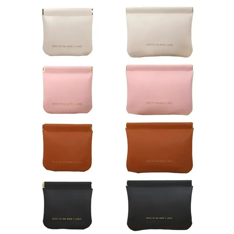 petit sac à fermeture automatique, trousse de maquillage pour rouge à lèvres simple et à la mode, sac pour écouteurs avec câble de données pour chargeur portable, mini sac à cosmétiques