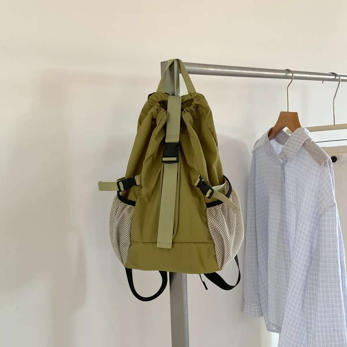 nouveau sac à dos léger à cordon de serrage, grande capacité, sac de sport décontracté, sac de voyage, sac de rangement, sac à bandoulière pour étudiants, unisexe