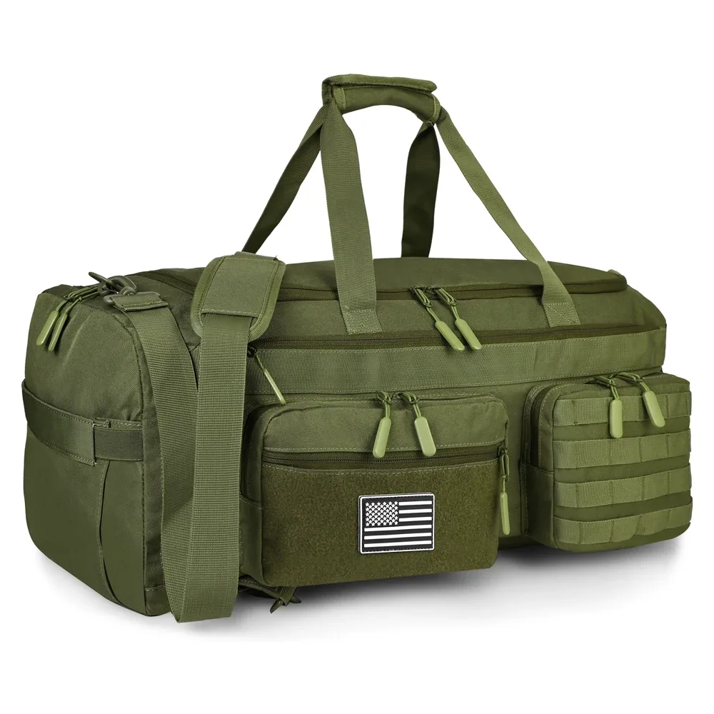 lhi 50l 3 en 1 sac de voyage hommes grands sacs de sport de sport sac à dos militaire tactique avec compartiment à chaussures et poche humide