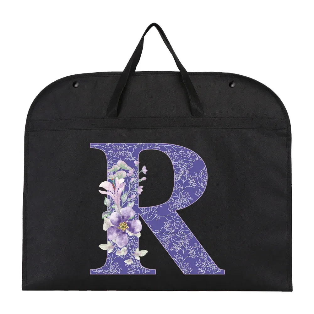 vêtements suspendus housse anti-poussière organisateur robe costume manteau sac de rangement violet fleur sacs à vêtements garde-robe suspendus organisateurs de vêtements