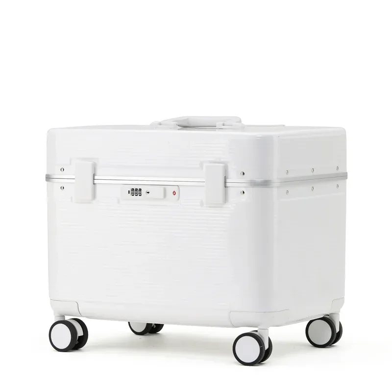 valise à cadre en alliage d'aluminium, valise à roulettes portable abs à ouverture supérieure, roues universelles, valise d'embarquement à verrouillage par code de peintures