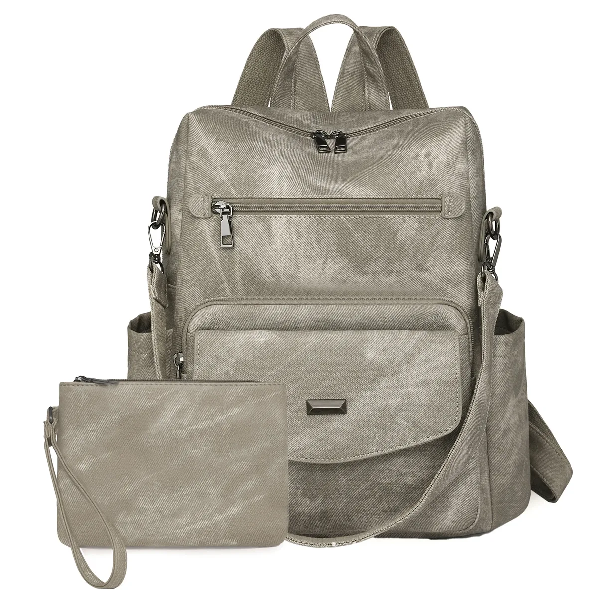 sac à dos en cuir pu pour femmes, imperméable, antivol, grande taille, mode rétro, voyage, collège, travail, portefeuille, sac à bandoulière, 2025