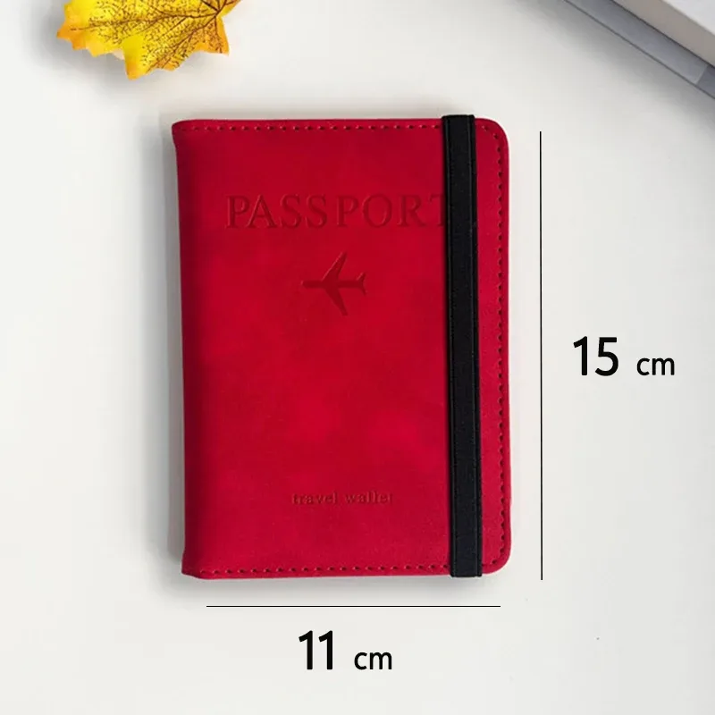 rfid anti blocage mince porte-passeport housse portefeuille de voyage pour hommes femmes multi-fonction id porte-carte bancaire accessoires
