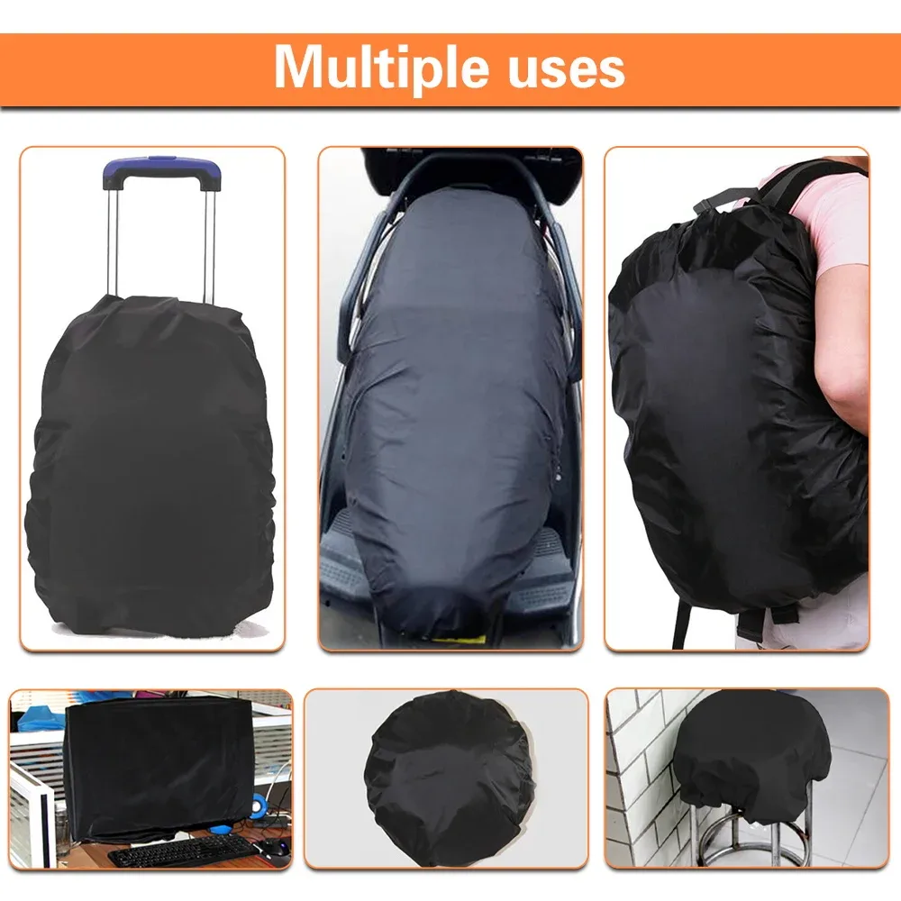 juste de protection imperméable et anti-poussière pour cartable, sac à dos d'escalade en plein air, impression d'image blanche, housse de pluie pour le camping, 20-70l