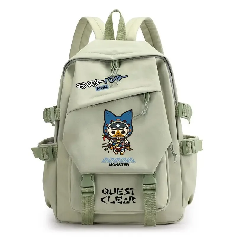 sac à dos monster hunter wilds felyne rathian, sac à dos à bandoulière, sac d'école pour étudiants, sac à dos tendance, sac de voyage