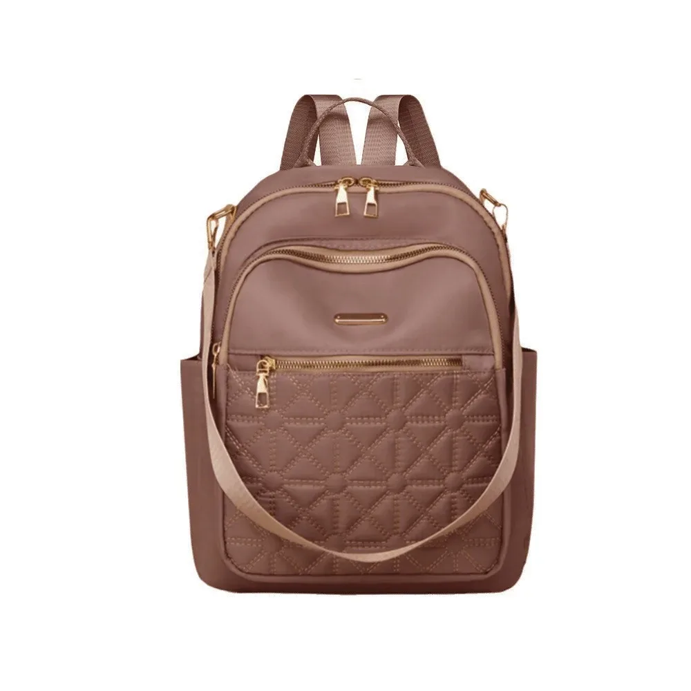 sac à dos de luxe simple en tissu oxford, sac à bandoulière multifonctionnel de couleur unie, sac à main de style coréen rétro