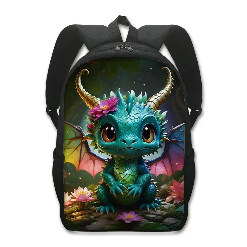 sac à dos dragon de dessin animé pour étudiants, sac à dos fantaisie avec imprimé dragon magique, sac à dos pour ordinateur portable pour femmes et hommes, sac à dos de voyage en plein air