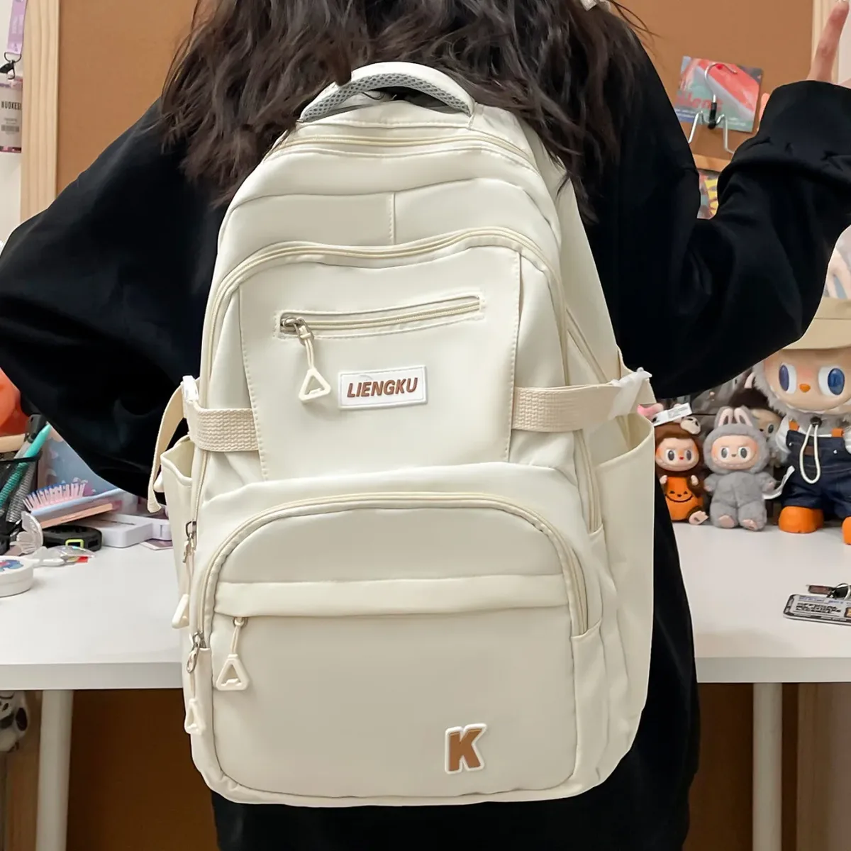 personnalité décontracté grande capacité sac à dos pour femmes version coréenne polyvalent lycée collège internet célébrité