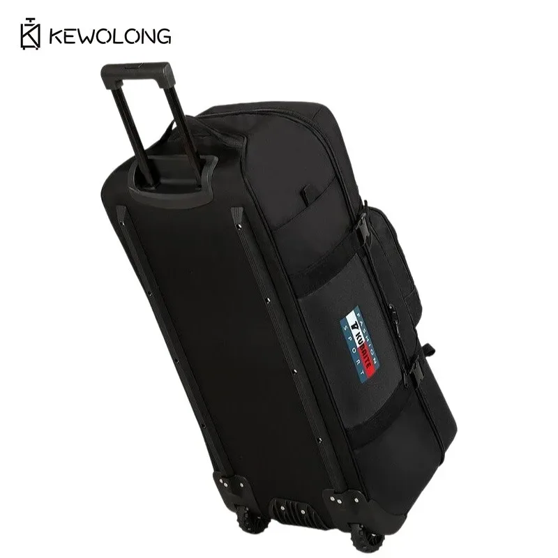 sac de matériel roulant étanche-sac à dos à roulettes de grande capacité 90l avec sangle de traction, polochon robuste pour équipement de camping