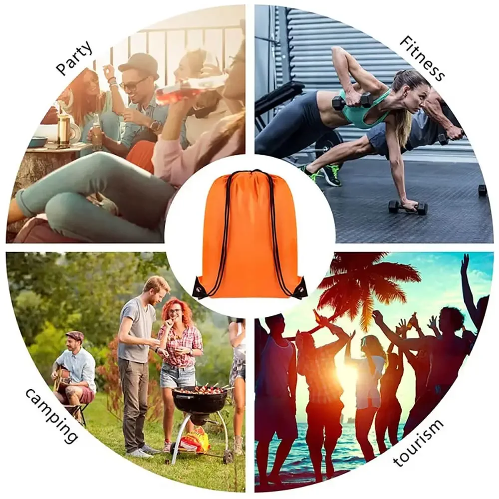 10 sacs à dos personnalisés avec cordon de serrage, imperméables, pour la gym, le sport, le football, sacs promotionnels décontractés pour l'extérieur, impression de logo