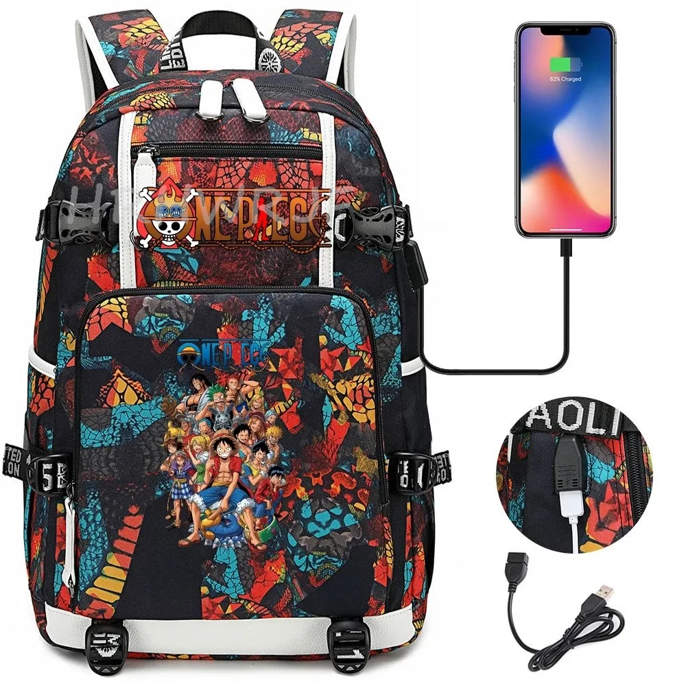 sac à dos one piece monkey d luffy, simple, grande capacité, pour le sport, les voyages, les loisirs, l'école, pour ordinateur portable, unisexe, mochila de voyage