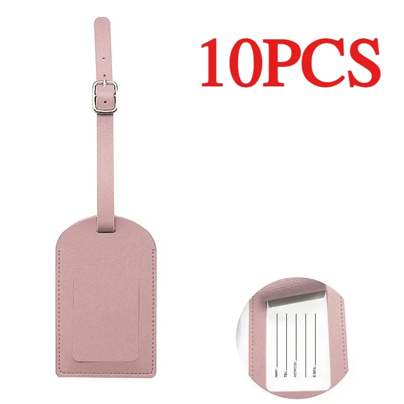 10 étiquettes de bagages en cuir pu lisse, multicolores, personnalisables avec nom, design créatif de carte d'embarquement d'avion, pour billets d'embarquement, cadeaux
